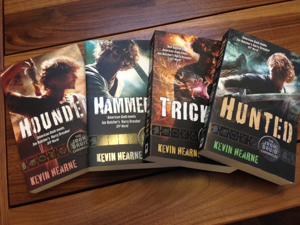 Purrr. You can win a full signed set of these UK editions—and this is not a full set. I sent Worldbuilders my last copies of HEXED and TRAPPED.